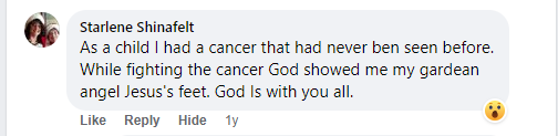 Facebook comment miracle testimony.