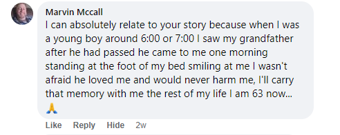 Facebook comment miracle testimony.