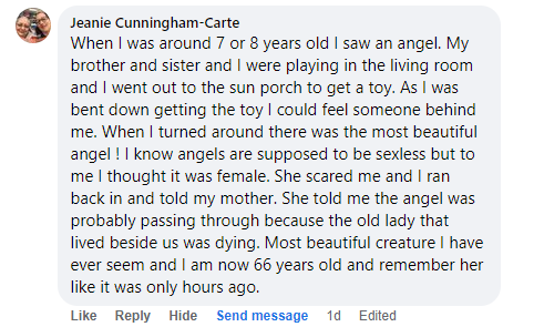 Facebook comment miracle testimony.