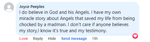 Facebook comment miracle testimony.