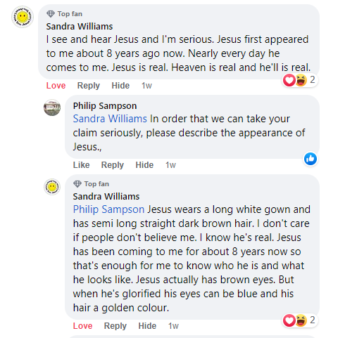 Facebook comment section miracle story shared in July 2023.