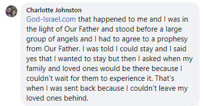 Facebook comment miracle testimony.