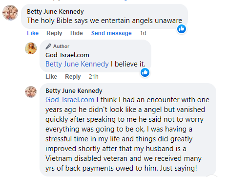 Facebook comment section miracle story shared in August 2023.