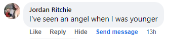 Facebook comment section miracle story.