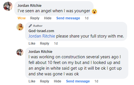 Facebook comment section miracle story.