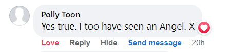Facebook comment section miracle story.