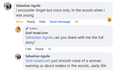 Facebook comment section miracle story.