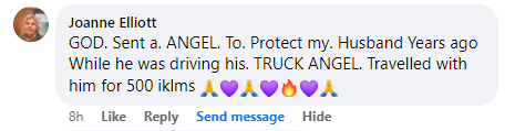 Miracle testimony comment from a Facebook page.