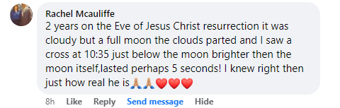 Facebook comment section miracle story shared in August 2023.