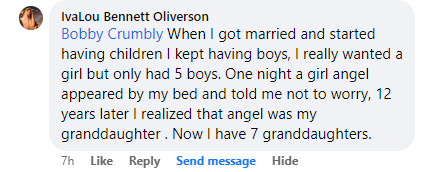 Facebook comment section miracle story shared in December 2024.