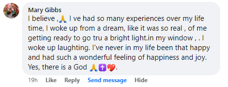 Facebook comment section miracle story shared in January 2025.