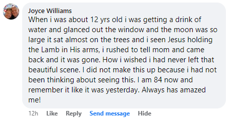 Facebook comment section miracle story shared in January 2025.