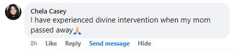 Facebook comment section miracle story shared in January 2025.