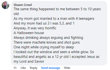 Facebook comment section miracle story shared in January 2025.