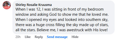 Facebook comment section miracle story shared in January 2025.