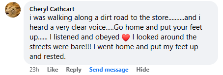 Facebook comment section miracle story shared in January 2025.