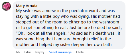 Facebook comment section miracle story shared in January 2025.