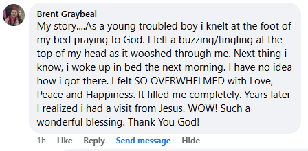 Facebook comment section miracle story shared in February 2025.