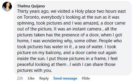 Facebook comment section miracle story shared in February 2025.