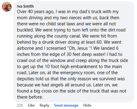 Facebook comment section miracle story shared in February 2025.