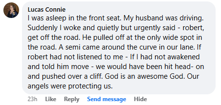 Facebook comment section miracle story shared in February 2025.
