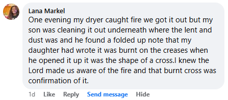 Facebook comment section miracle story shared in February 2025.