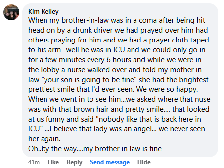 Facebook comment section miracle story shared in February 2025.
