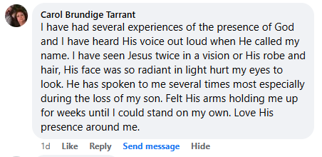 Facebook comment section miracle story shared in February 2025.