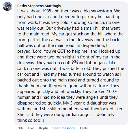 Facebook comment section miracle story shared in February 2025.