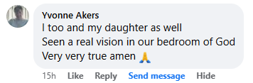 Facebook comment section miracle story shared in February 2025.