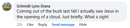 Facebook comment section miracle story shared in February 2025.