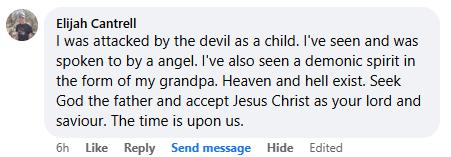 Facebook comment section miracle story shared in March 2025.