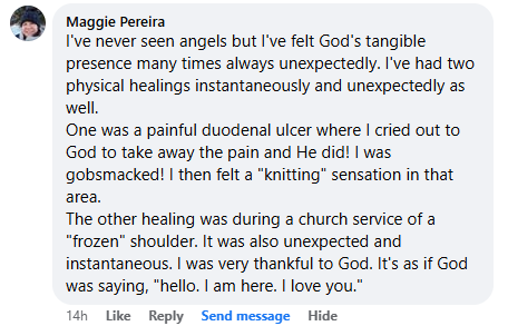 Facebook comment section miracle story shared in March 2025.