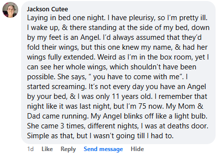 Facebook comment section miracle story shared in March 2025.