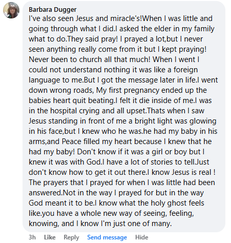 Facebook comment section miracle story shared in March 2025.