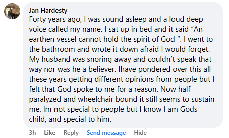 Miracle story shared in March 2025.