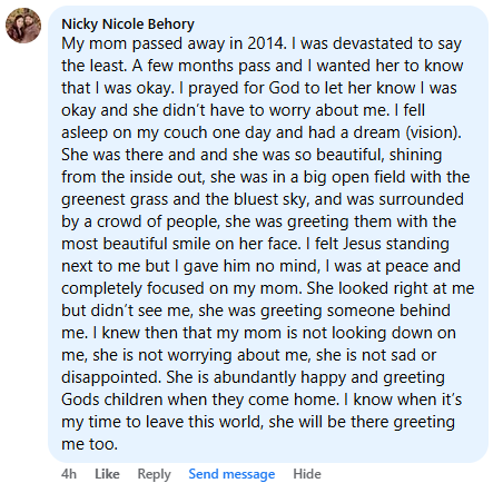 Miracle story shared in April 2025.
