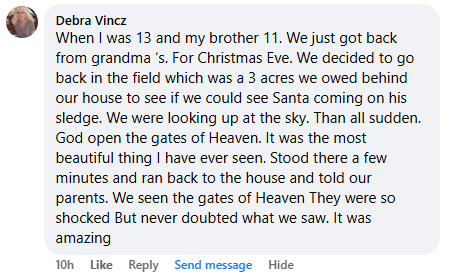 Miracle stories from a comment on Facebook May 2025.