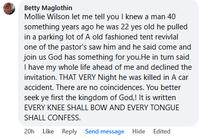 Miracle story shared July 2025.