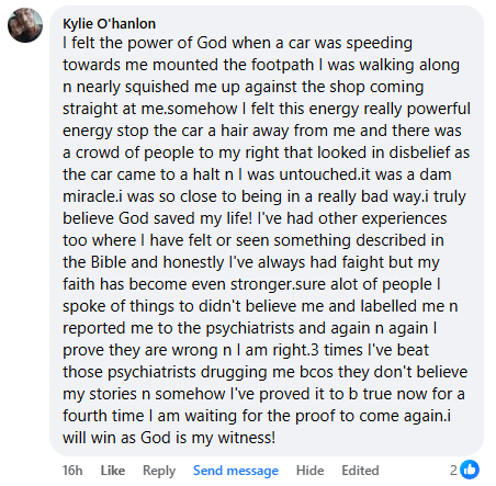 A miracle story was shared with me in November 2025.
