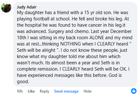 A miracle story was shared with me in November 2025.