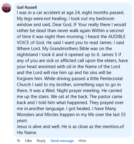 A miracle story was shared with me in November 2025.