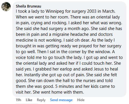 A miracle story was shared with me in November 2025.