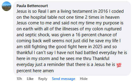 A miracle story was shared with me in December 2025.