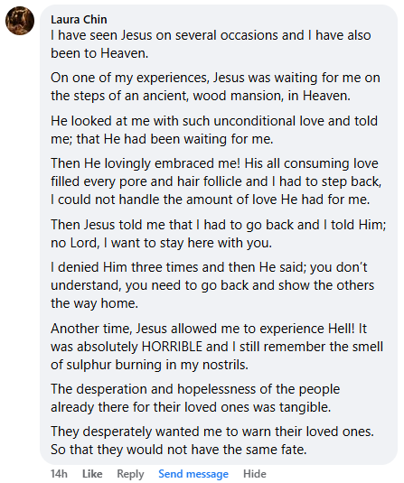 A miracle story was shared with me in January 2026.