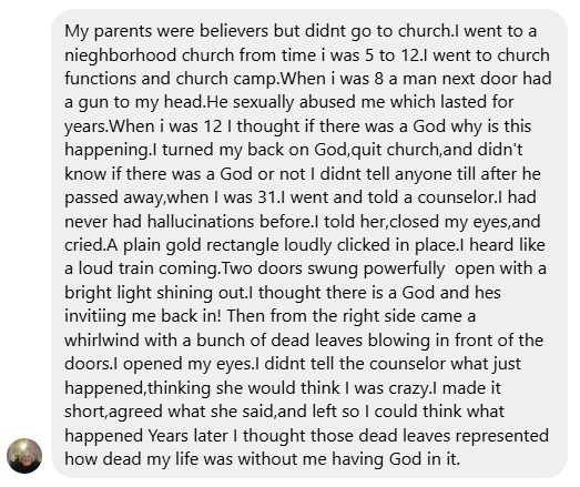 A miracle story was shared with me in February 2026.