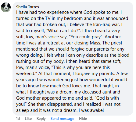 A miracle story was shared with me in February 2026.