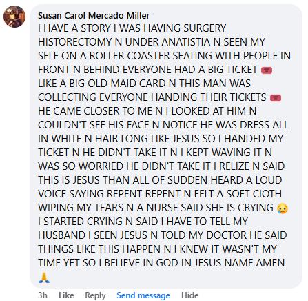 A miracle story was shared with me in February 2026.