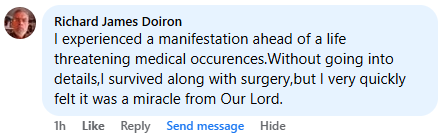 A miracle story was shared with me in March 2026.