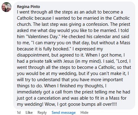 A miracle story was shared with me in April 2026.